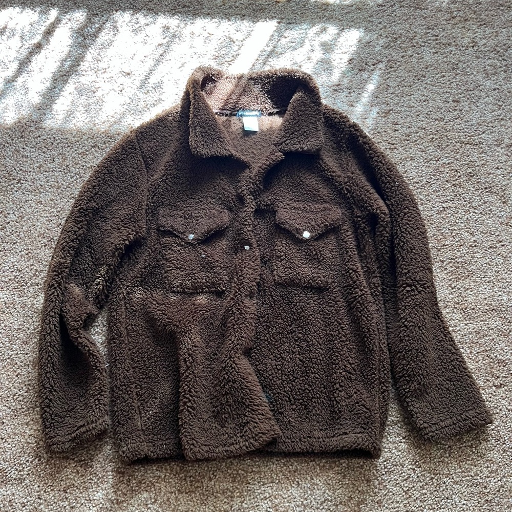 Cozy Brown Sherpa Jacket